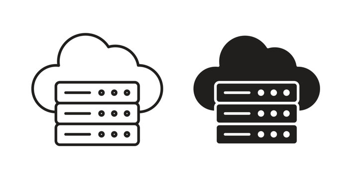 Cloud server icon for web and app. vector illustration eps