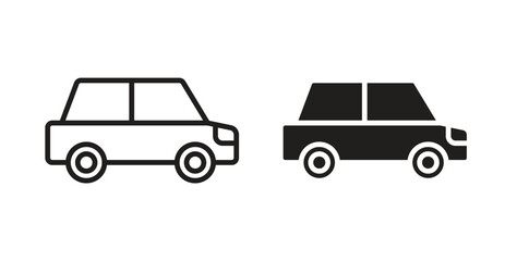 Fototapeta premium Compact car icon for web and app. vector illustration eps