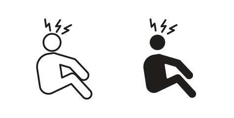 Depression icon for web and app. vector illustration eps