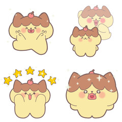 귀여운 고양이 캐릭터 감정표현 모음