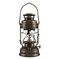 Vintage hurricane lantern oil lamp kerosene lantern camping lantern lighting equipment stock image photography isolated on transparent background