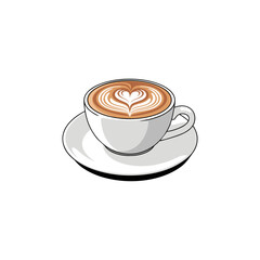 cup of coffee with heart