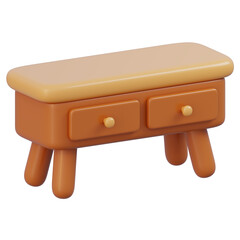 3d nightstand storage bench with drawers