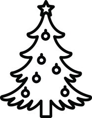 Christmas Tree Icon Outline holiday