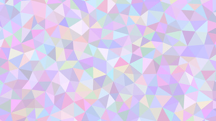 Pastel geometric background with a mosaic of triangles in shades of pink, purple, blue, and green creating a soft, dreamy, and iridescent effect