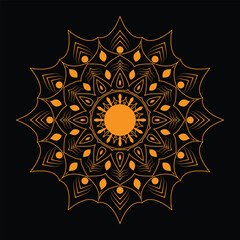 Abstract seamless vector floral mandala pattern design illustration background