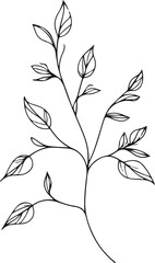 Modern vector 2026 with minimalist vine outlines” — a clean line-art approach for logo-style use. 1