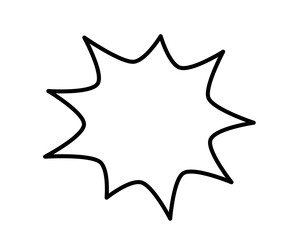 Black outline starburst shape