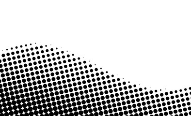 Halftone dot wave pattern for retro backgrounds, comic textures, graphic overlays, and abstract...