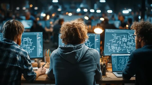 Team of Designers Collaborating in a Creative Space