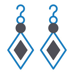 Earrings Vector Icon which can easily modify or edit