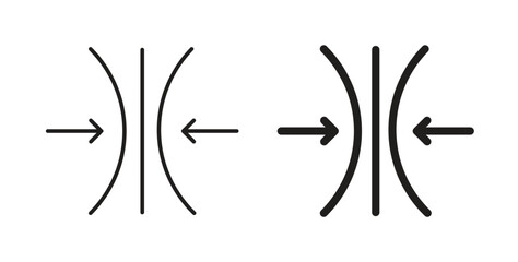 Elastic icon with glyph and line. black vector icons for Web UI