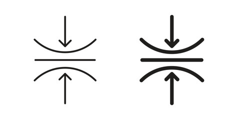 Elastic icon with glyph and line. black vector icons for Web UI