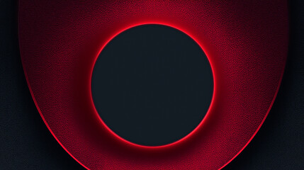 Luminous red ring background abstract design element with copy space