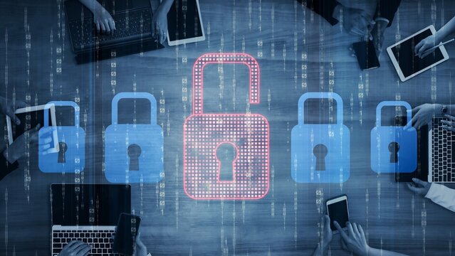 Digital security concept illustrating a cybersecurity breach, with a red unlocked padlock indicating data exposure among secure systems, emphasizing system vulnerability and risk Marrow - Powered by Adobe