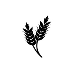 A silhouette of a wheat plant