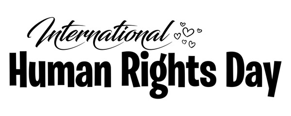 International Human Rights Day Text PNG – Human Rights Typography Design on Transparent Background