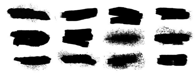 Set of grunge rolled ink stamp textures handmade with brayer. Letterpress vintage rough irregular rectangle vertical backgrounds Linocut relief printing shapes vector illustration transparent backdrop