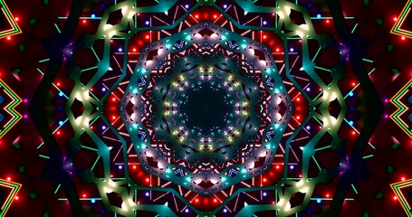 Colorful tunnel video loop creates mesmerizing visual effects for screensaver use