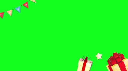 Celebrate with festive birthday green screen background video, perfect for adding your own personalized message and creating memorable greetings!