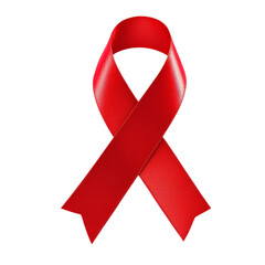 Aids awareness red ribbon, symbolizing support for people living with hiv