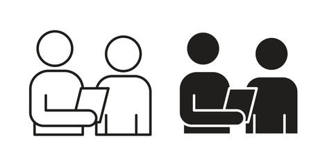 Consulting icon concept set. Simple icon collection