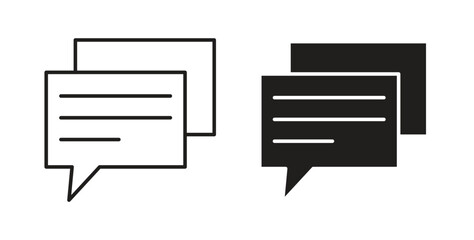 Conversation icon concept set. Simple icon collection