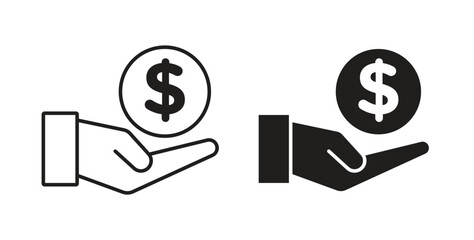 Contribution icon concept set. Simple icon collection