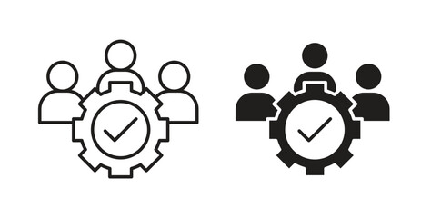 CRM icon concept set. Simple icon collection