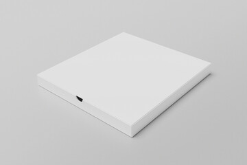 Pizza Box Packaging Mockup on grey Background. 3D rendering