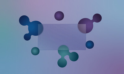 Website page template in glassmorphism style.	