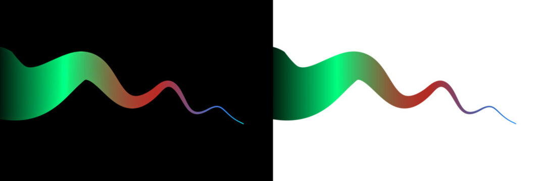 Colorful Gradient Waveform &ndash; Abstract Signal Curve for Tech, Data, and Creative Backgrounds