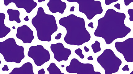 Vibrant violet and white irregular splotches mimicking a dairy cow hide pattern filling the frame