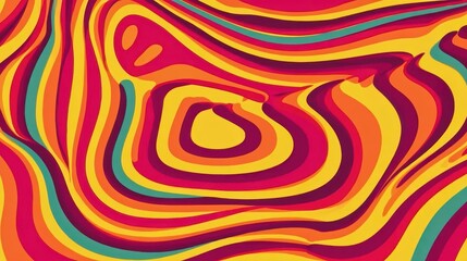 Retro groovy psychedelic optical illusion background for retro and creative designs.