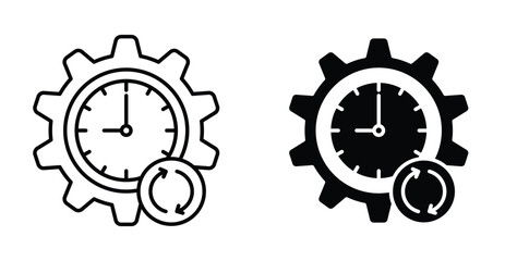 Consistency icon. Line with editable stroke and flat for Web