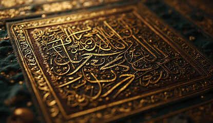 old book cover with gold