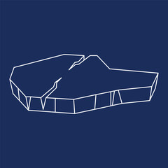 Iceberg Glacial Line Art