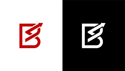 Investment logo with capital letter B, growth finance logo, financial investment logo, business logo © artbain
