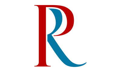 PR letter logo design