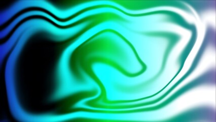 Fluid Abstract Background with Blue Green and White Swirling Colors