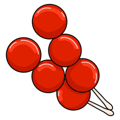 Traditional Chinese candied hawthorn sticks symbolizing sweetness and happiness for the New Year.