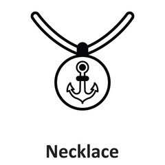 Necklace Vector Icon which can easily modify or edit