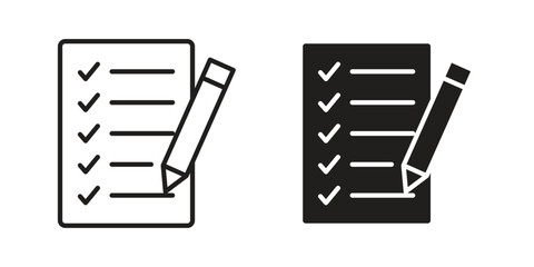 Feedback form icon flat and thin stroke vector pack. Editable icons set