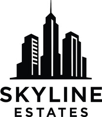 Fototapeta premium Skyline real estate business company logo design
