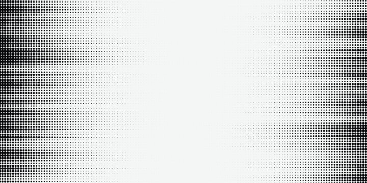 Minimalist binary halftone texture background. Black and white squared pixels. Abstract glitchy 8 bit video game backdrop. vector background