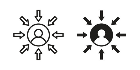 Centric consumer icon set. Outline symbol editable.