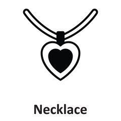 Fototapeta premium Necklace Vector Icon which can easily modify or edit