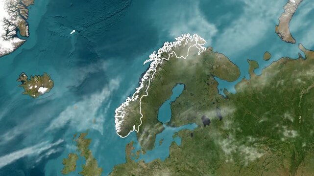 Norway Country Animation 1080 footages
