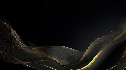 Grunge texture background with golden lines on black, ideal for luxury themes, edgy promotions, and artistic visuals.