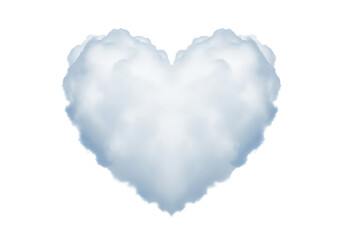 Heart shaped cloud graphic for wedding invitations, romantic greeting card projects and valentine sales in loyalty programs, charity events in healthcare or airline gift offers